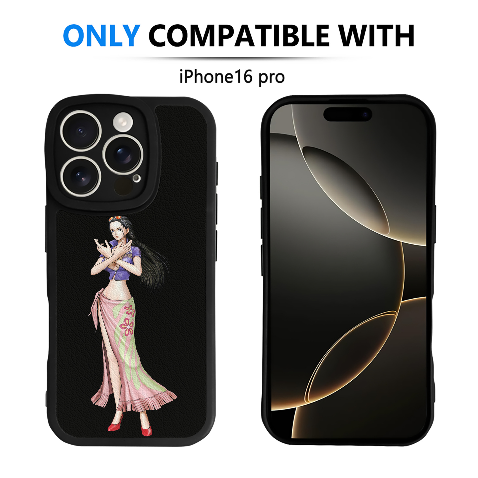 （画像用） ワンピース ニコ・ロビン ONE PIECE Nico Robin 【iPhone 16シリーズ対応】シリコンスマホケース（レザー調） 材質：シリコン
